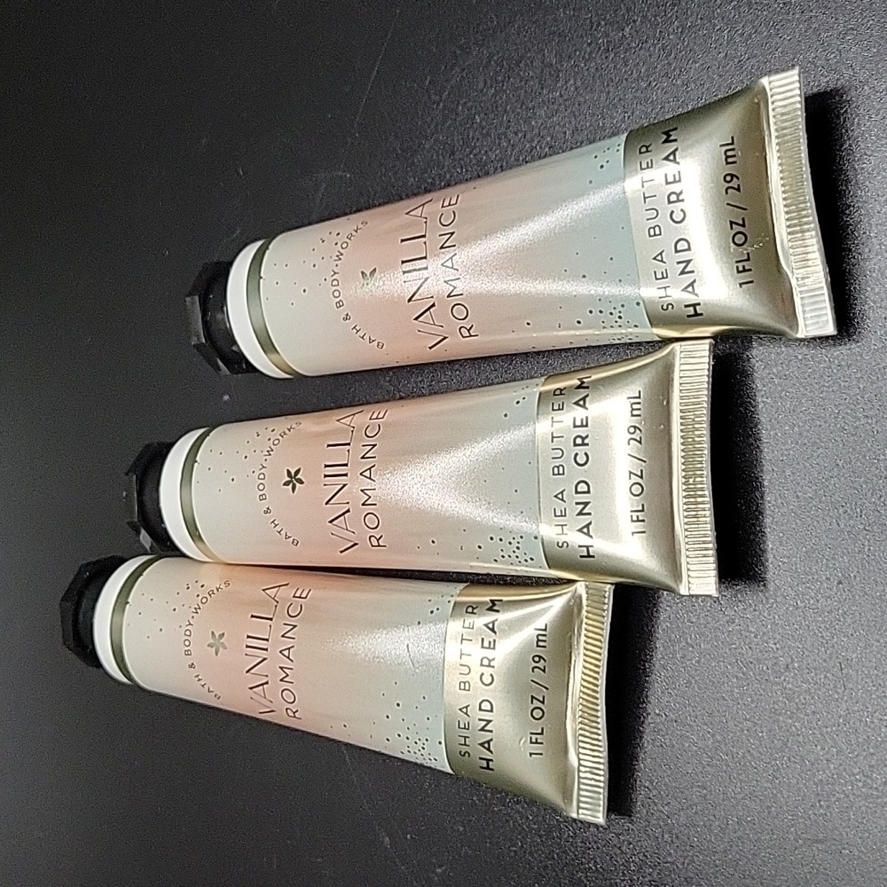 3pc Bath & Body Works Vanilla Romance Hand Cream - NEW!!!